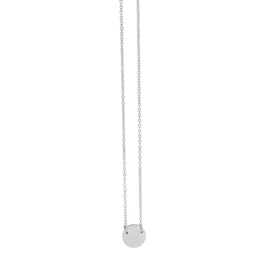 la·Label Jewelry Necklace Single Round Small Plate