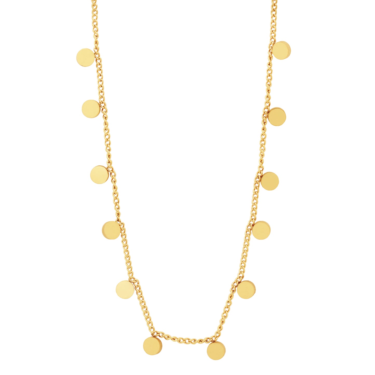 la·Label Jewelry Necklace Round Mini Plates LN-046-ROU