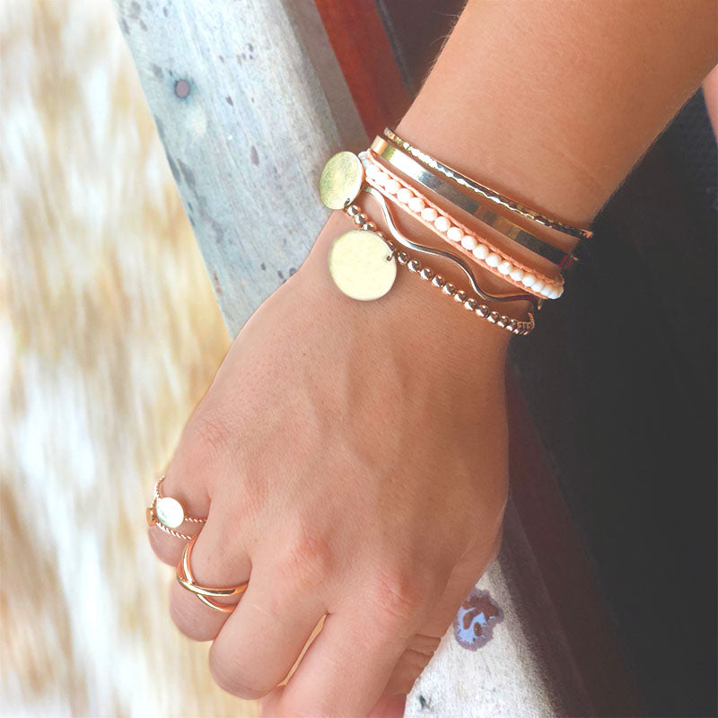 la·Label Jewelry Bracelet Ball Beads large disc pendants LB-021-BAL