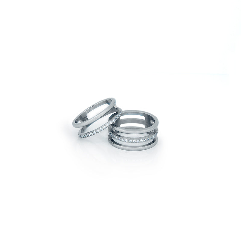 Ring Double Cubic Zirconia LR-002