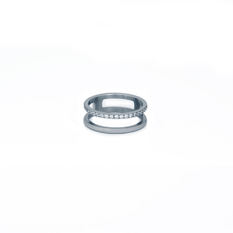 Ring Double Cubic Zirconia LR-002