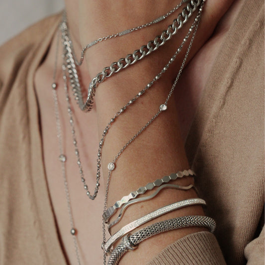 la·Label Jewelry Necklace bar chain