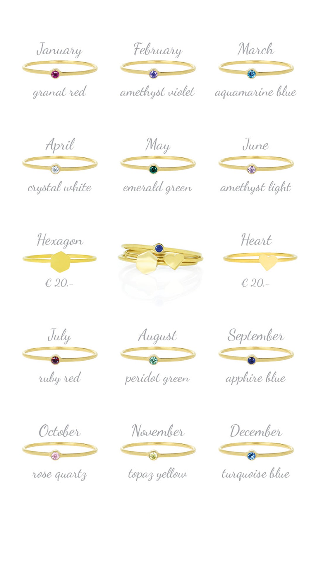 la·Label Jewelry Ring Birthstone June