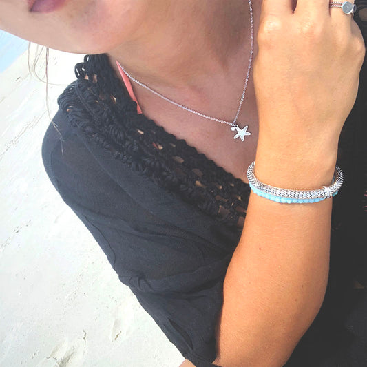 la·Label Jewelry Bracelet Mesh Cubic Zirconia