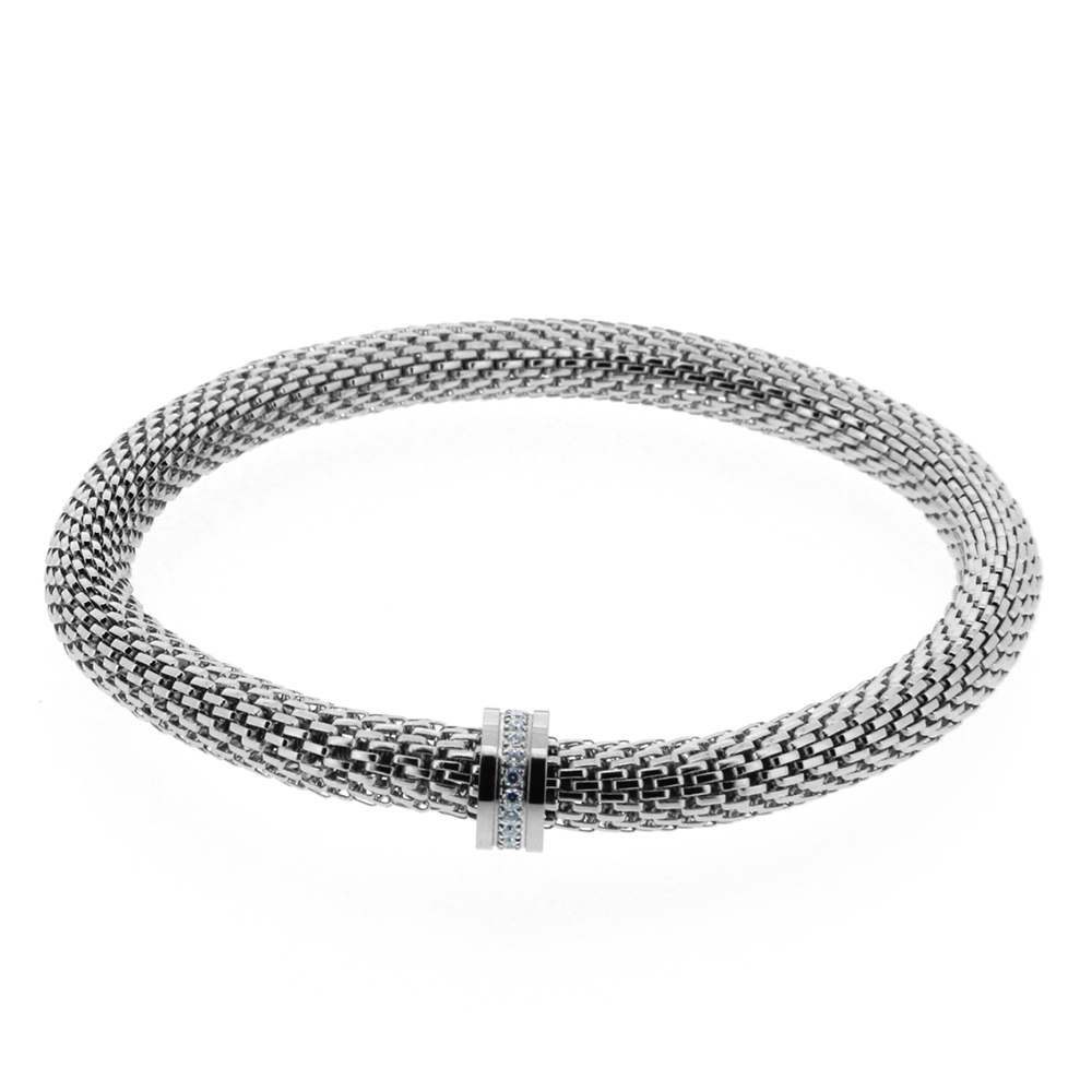 la·Label Jewelry Bracelet Mesh Cubic Zirconia