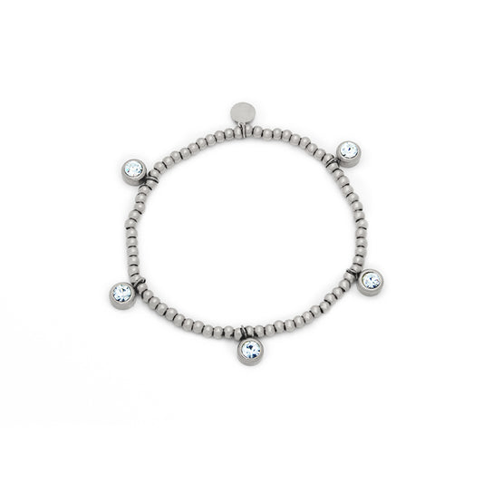 la·Label Jewelry Bracelet Ball Beads Cubic Zirconia