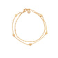 la·Label Jewelry Bracelet Double Chain Heart
