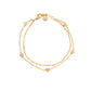 la·Label Jewelry Bracelet Double Chain Heart LB-029-DHE