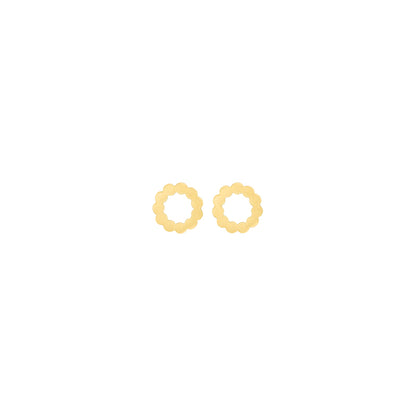 la•Label Jewelry Studs Open Circle Wave