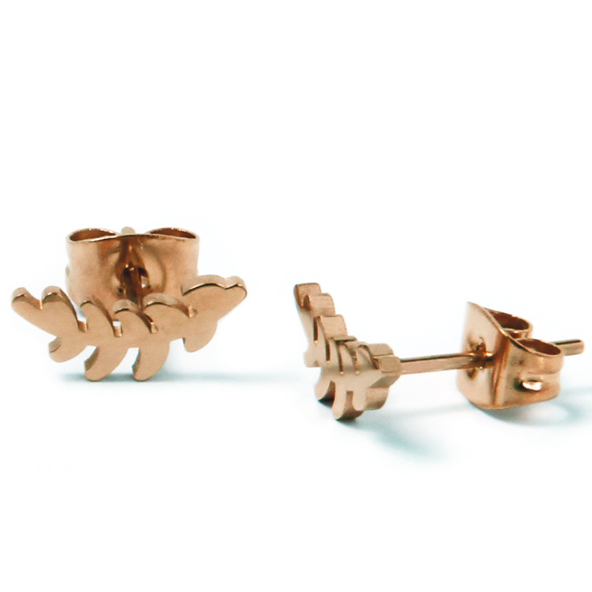 la•Label Jewelry Studs Leaf