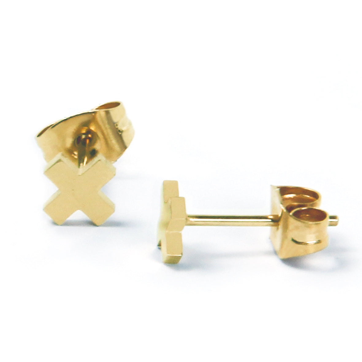 la·Label Jewelry Studs Cross X