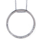 la·Label Jewelry Necklace open circle pendant cubic zirconia
