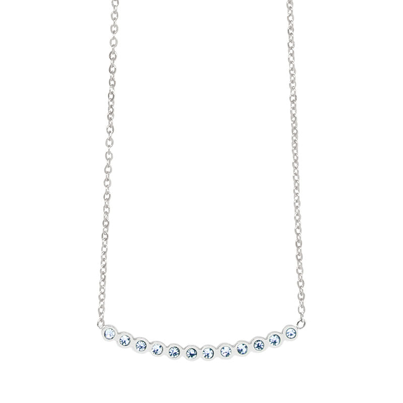 la·Label Jewelry Necklace cubic zirconia bar