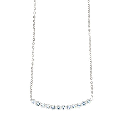 la·Label Jewelry Necklace cubic zirconia bar