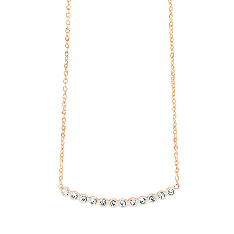 la·Label Jewelry Necklace cubic zirconia bar