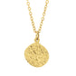 la·Label Jewelry Necklace single hamered coin pendant LN-029-HCO