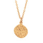 la·Label Jewelry Necklace single hamered coin pendant LN-029-HCO