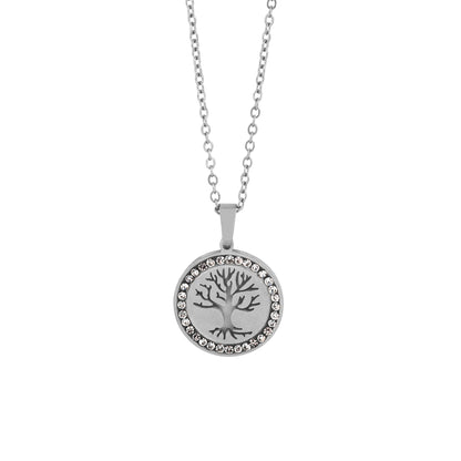 la·Label Jewelry Necklace Life Tree Zirconia