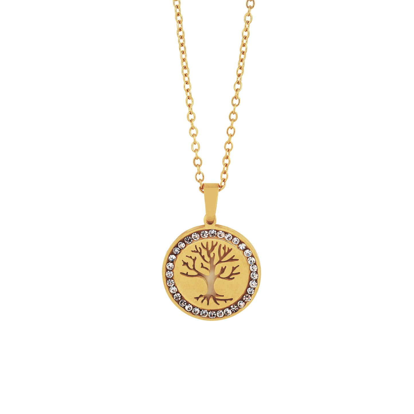 la·Label Jewelry Necklace Life Tree Zirconia