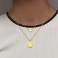 la·Label Jewelry Necklace Single Round Small Plate